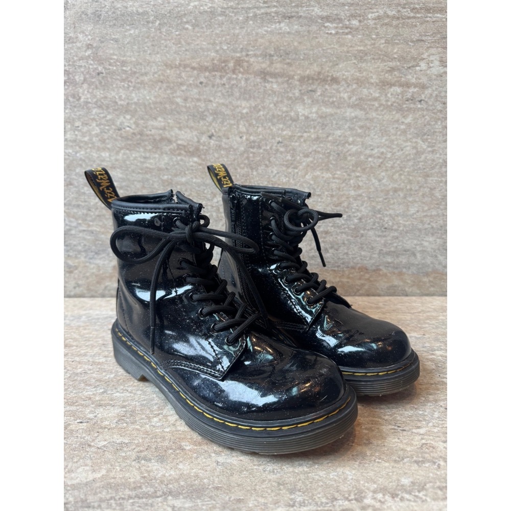 Doc‎ Marten's Girls Size 2 Black Glitter Fairy Grunge Excellent Condition